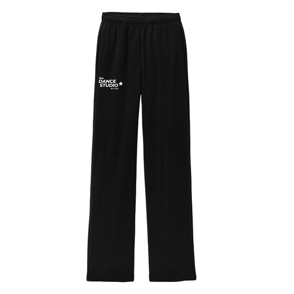 Adult Open Bottom Sweatpants (Black)