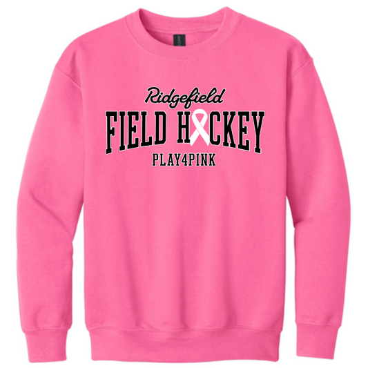 Field Hockey: Play 4 Pink Crewneck Sweatshirt
